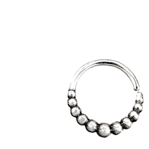 Piercing Ring 925 Silber Labret Tragus Septum Kugeln