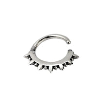 Cargar imagen en el visor de la galería, Piercing Ring 925 Silber Labret Tragus Septum Stacheln
