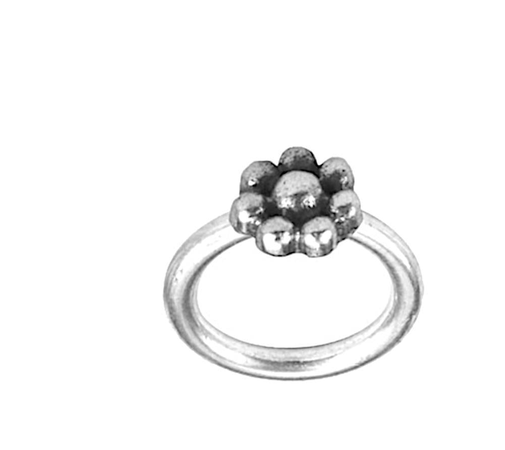 Piercing Ring Blume 925 Silber Labret Tragus 1.2mm