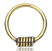 Load image into Gallery viewer, Nostril Piercing Messing Nasenstecker Nasenringe Nasen Pins gold Kugeln Spiralen
