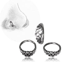 Load image into Gallery viewer, Nostril Piercing Nasenringe Silber Spirale spiralig 10 mm/0,8 mm Nasenschmuck
