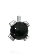 Load image into Gallery viewer, Nostril Piercing Silber Nasenstecker Stein 0.8mm
