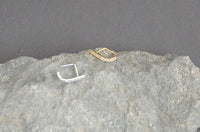 Cargar imagen en el visor de la galería, Pin Stecker 0,8mm Nostril Ohr Kristall L-Form Bogen
