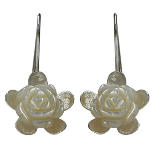 Silberohrringe 925er Silber Ohrringe Ohrhänger Damen Schmuck Perlmutt Rose