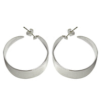 Load image into Gallery viewer, Silberohrstecker, rund, gebogen, 925er Sterlingsilber-Stift
