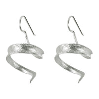 Load image into Gallery viewer, Silberohrringe 925er Silber Ohrringe Ohrhänger Schmuck spiralig gebogen filigran
