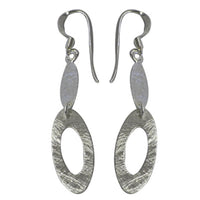 Load image into Gallery viewer, Silberohrringe 925er Silber Ohrringe Ohrhänger Damen Schmuck zwei Ellipsen
