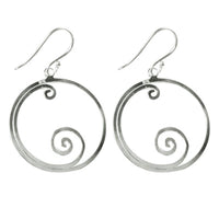 Load image into Gallery viewer, Silberohrringe 925er Silber Ohrringe Ohrhänger Spiralmuster Rund Filigran Damen Schmuck
