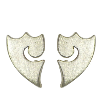 Silberohrstecker 925er Sterling Silber Ohrstecker Damen Schmuck Ohrringe Schild Ornament