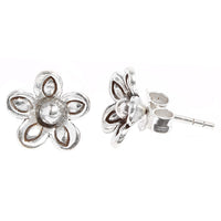 Load image into Gallery viewer, Silberohrstecker 925er Sterling Silber Ohrstecker Damen Schmuck Ohrringe Blume

