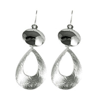 Load image into Gallery viewer, Silberohrringe 925er Silber Ohrringe Ohrhänger Damen Schmuck Tropfen Glanz Kreis
