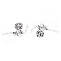 Load image into Gallery viewer, Silberohrstecker Ohrstecker 925er Sterling Silber Unisex Schmuck Ohrringe Gitter Nagel

