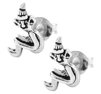 Load image into Gallery viewer, Silberohrstecker Ohrstecker 925er Sterling Silber Schmuck Ohrringe Clown sitzend
