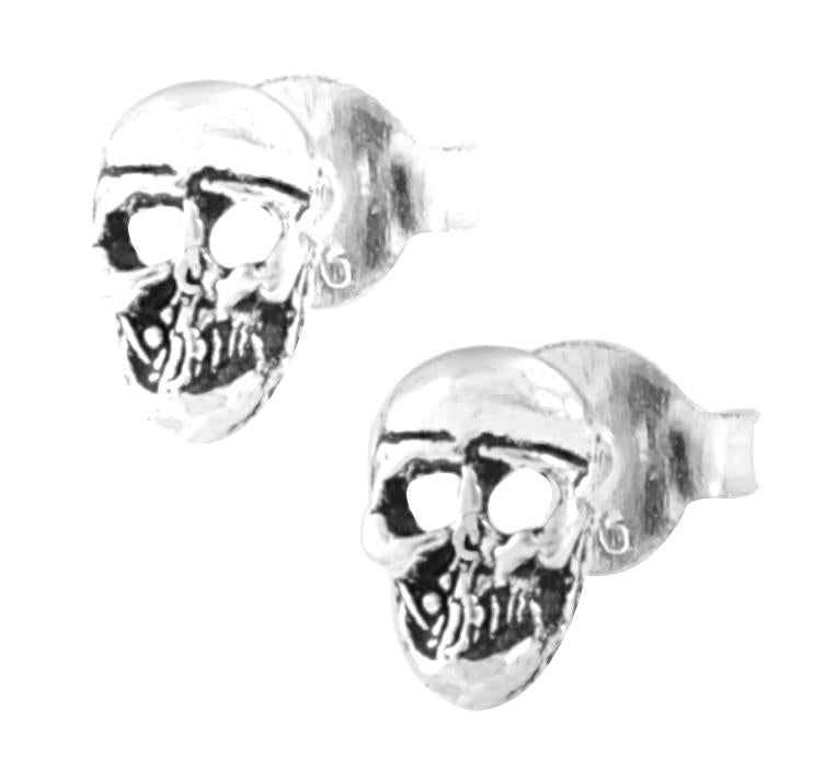 Silberohrstecker Ohrstecker 925er Sterling Silber Schmuck Totenkopf lachend