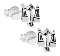 Load image into Gallery viewer, Silberohrstecker Ohrstecker Ohrringe Damen 925er Sterling Silber Schmuck Waage
