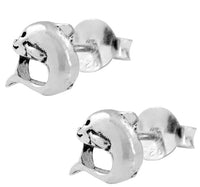 Load image into Gallery viewer, Silberohrstecker Ohrstecker Ohrringe Damen 925er Sterling Silber Schmuck Delfin rund
