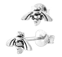 Load image into Gallery viewer, Silberohrstecker Ohrstecker Ohrringe Unisex 925er Sterling Silber Schmuck Insekt fliegend
