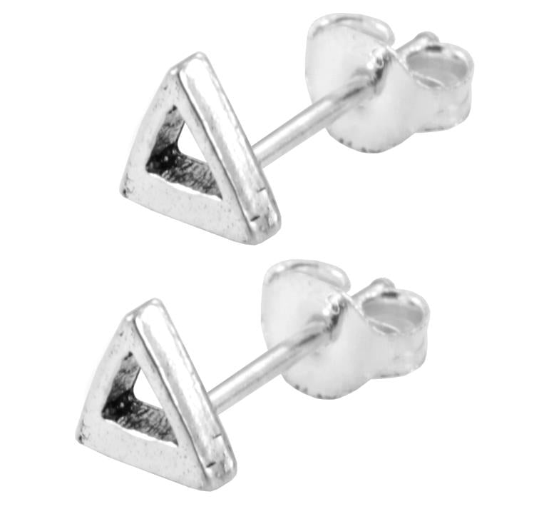 Silberohrstecker Ohrstecker Ohrringe Unisex 925er Sterling Silber Schmuck Dreieck hohl