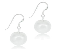 Load image into Gallery viewer, Silberohrringe Kugel Perle 925er Silber gebürstet Ohrringe Ohrhänger Damen Schmuck
