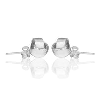 Load image into Gallery viewer, Silberohrstecker Knoten Bänder rund glänzend 925er Silber Ohrstecker Damen Schmuck Ohrringe
