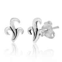 Load image into Gallery viewer, Silberohrstecker Ohrstecker Ohrringe Unisex 925er Sterling Silber Schmuck Fontäne dunkel oxidiert
