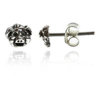 Cargar imagen en el visor de la galería, Silberohrstecker Schwein lachend Ohrstecker Ohrringe 925er Sterling Silber Schmuck Animal Design
