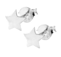 Load image into Gallery viewer, Silberohrstecker Ohrstecker 925er Sterling Silber Schmuck Ohrringe Stern abgerundet
