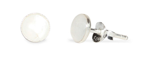 Perlmutt Ohrstecker rund Silberohrstecker Damen Muschel Schmuck Ohrringe 925er Sterling Silber