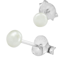 Load image into Gallery viewer, Perlen Ohrstecker Perlenohrstecker Süßwasser Zuchtperlen Silberohrstecker 925er Sterling Silber Ohrringe Damen
