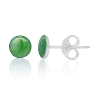 Cargar imagen en el visor de la galería, Ohrstecker grün marmoriert 925er Sterling Silber Ohrringe Damen Schmuck
