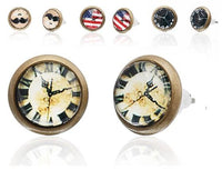 Load image into Gallery viewer, Brass Ohrstecker Stern Sterne bunt Unisex, 12 mm, aus Edelstahl und nickelfrei – bequeme Ohrringe im Sterne-Design für Damen und Herren.
