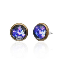 Load image into Gallery viewer, Brass Ohrstecker Stern Sterne bunt Unisex Ohrringe Edelstahl nickelfrei Kommunismus 12 mm
