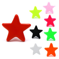 Cargar imagen en el visor de la galería, Brass Ohrstecker Stern Sterne bunt Unisex Ohrringe Edelstahl nickelfrei Kommunismus 12 mm
