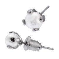 Load image into Gallery viewer, Ohrstecker Perlen Perlenohrstecker 925er Sterling Silber Glanz Ohrringe Damen eingefasst
