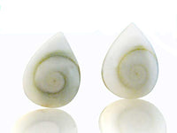 Cargar imagen en el visor de la galería, Shivaauge Ohrstecker Tropfen 12 mm 925er Sterlingsilber Shiva Auge Silberohrstecker Muschel
