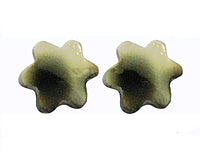 Load image into Gallery viewer, Blume Muschel Silberohrstecker gefärbt braun weiß Ohrstecker 925er Sterling Silber Ohrringe
