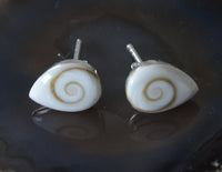 Cargar imagen en el visor de la galería, Shivaauge Träne 8mm Silber Ohrstecker 925 Shiva Auge
