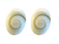 Cargar imagen en el visor de la galería, Shiva-Augen-Ohrstecker, oval, 9x6mm, 925er Sterlingsilber-Stift
