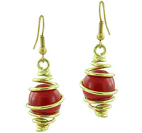 Load image into Gallery viewer, Ohrringe Damen Ohrhänger Kupfer Ohrschmuck Schmuck Hänger Spirale
