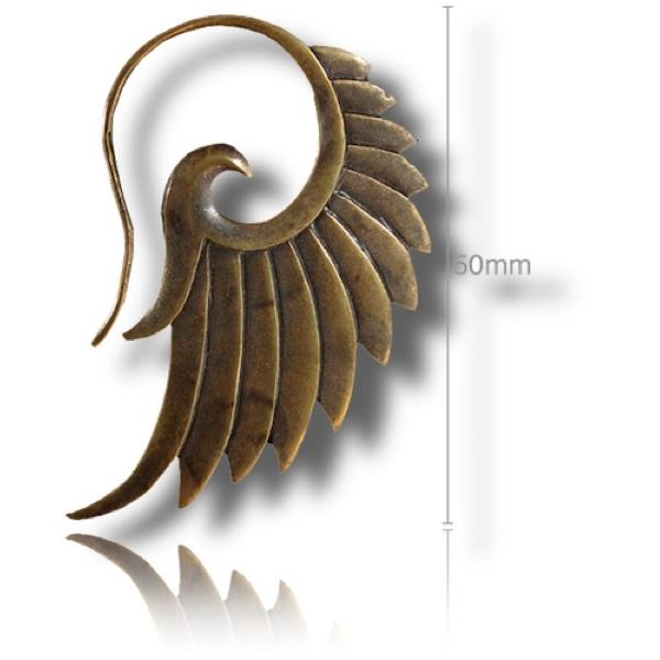 Ohr Expander Adler Flügel Dehner Dehnungs Piercing Plug 1mm Ohrschmuck Unisex Fake Bronze