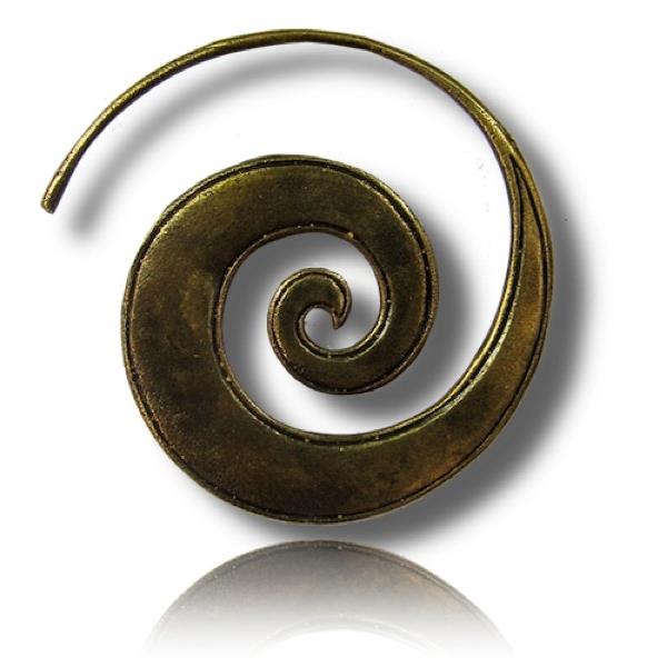 Ohr Expander Spirale rund Dehner Dehnungs Piercing Plug 1mm Ohrschmuck Unisex Fake Bronze