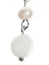 Cargar imagen en el visor de la galería, Perlmutt weiß Silberohrringe Ohrringe 925 Silber
