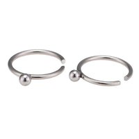 Load image into Gallery viewer, Nostril Piercing Nasenringe Ring Kugel silber Farben Chirurgenstahl
