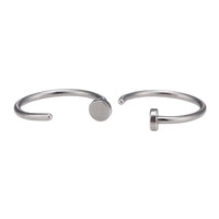 Load image into Gallery viewer, Nostril Piercing Offener Nasenring Platte silber Farben Chirurgenstahl
