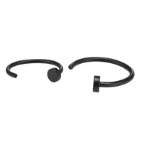 Load image into Gallery viewer, Nostril Piercing Nasenringe Ring Platte schwarz Chirurgenstahl
