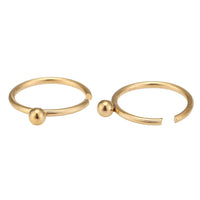 Load image into Gallery viewer, Nostril Piercing Nasenringe Ring Kugel gold Farben Chirurgenstahl
