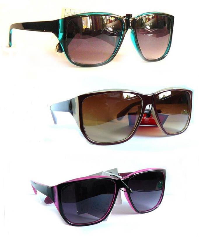 Unisex Sonnenbrille Nerdbrille Retro zweifarbig getönt unisex braun blau rosa