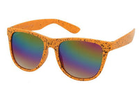 Cargar imagen en el visor de la galería, Sonnenbrille Farbkleckse Nerd Rainbow verspiegelt 400 UV
