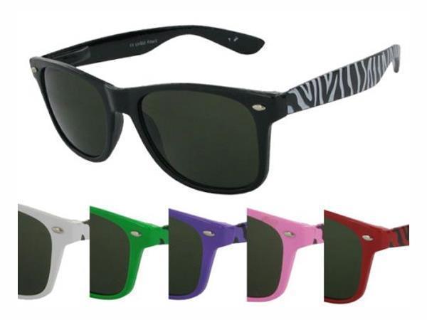 Sonnenbrille Zebra Unisex Nerd Brille dunkel getönt 400 UV  Farben