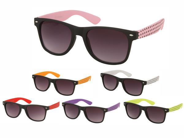 Sonnenbrille Punkte Unisex Nerd Brille dunkel getönt 400 UV  Farben